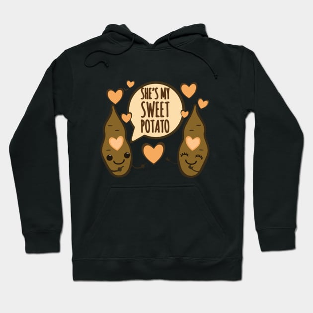 She's My Sweet Potato I Yam Shirts - Couples Thanksgiving- Funny Thanksgiving Friend Shirts - Best Friend Shirts - Husband Wife Tees Hoodie by PRINT-LAND